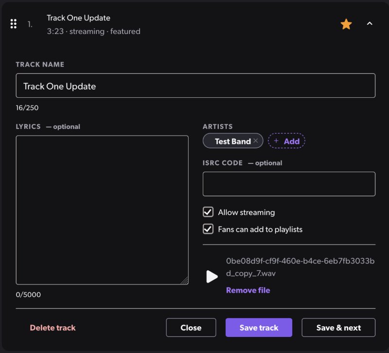 Track management overhaul