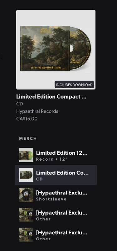 Album page merch update