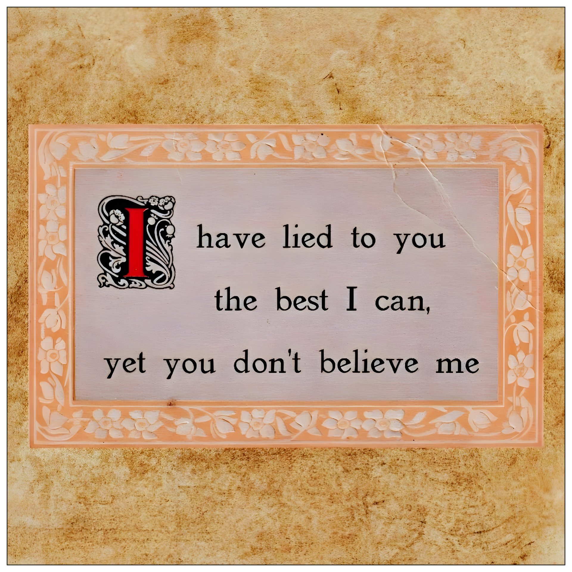 I Have Lied To You The Best I Can