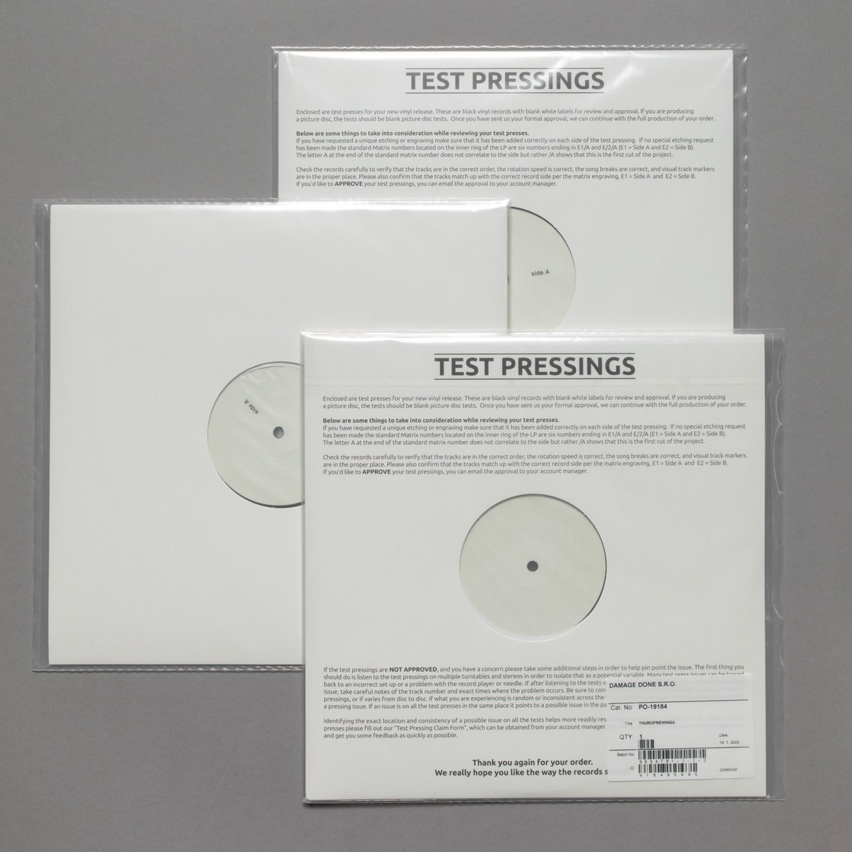 Thurofreminga 12" Test Pressings