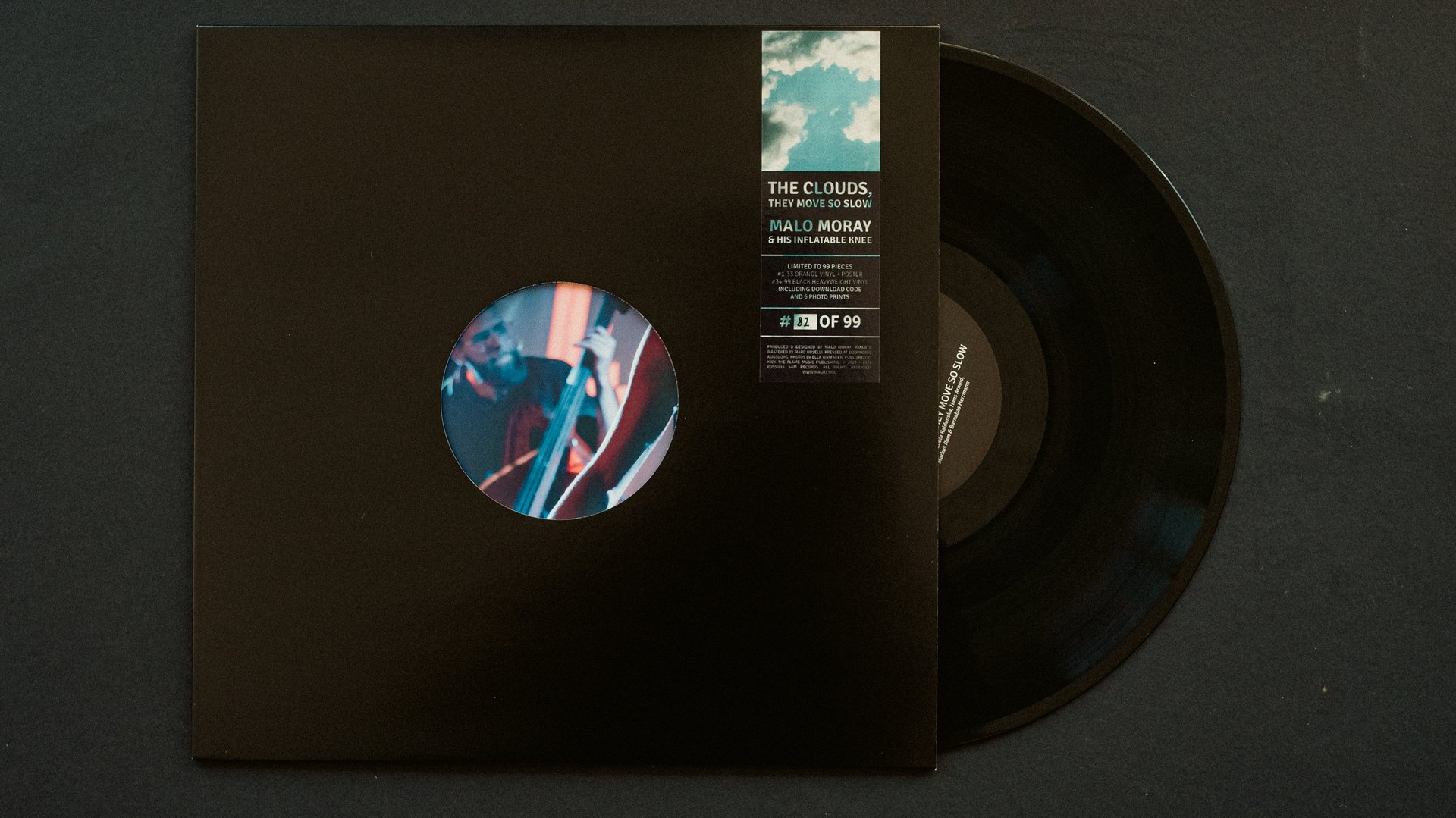 THE CLOUDS, THEY MOVE SO SLOW - Black Vinyl + 6 signed A4 Photos