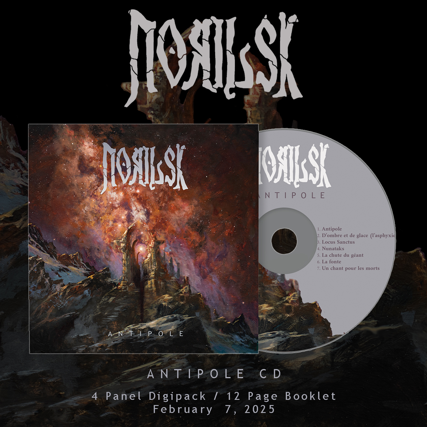 NORILSK - "Antipole" CD [2025; 4 Panel Digipack - 12 Page Booklet]