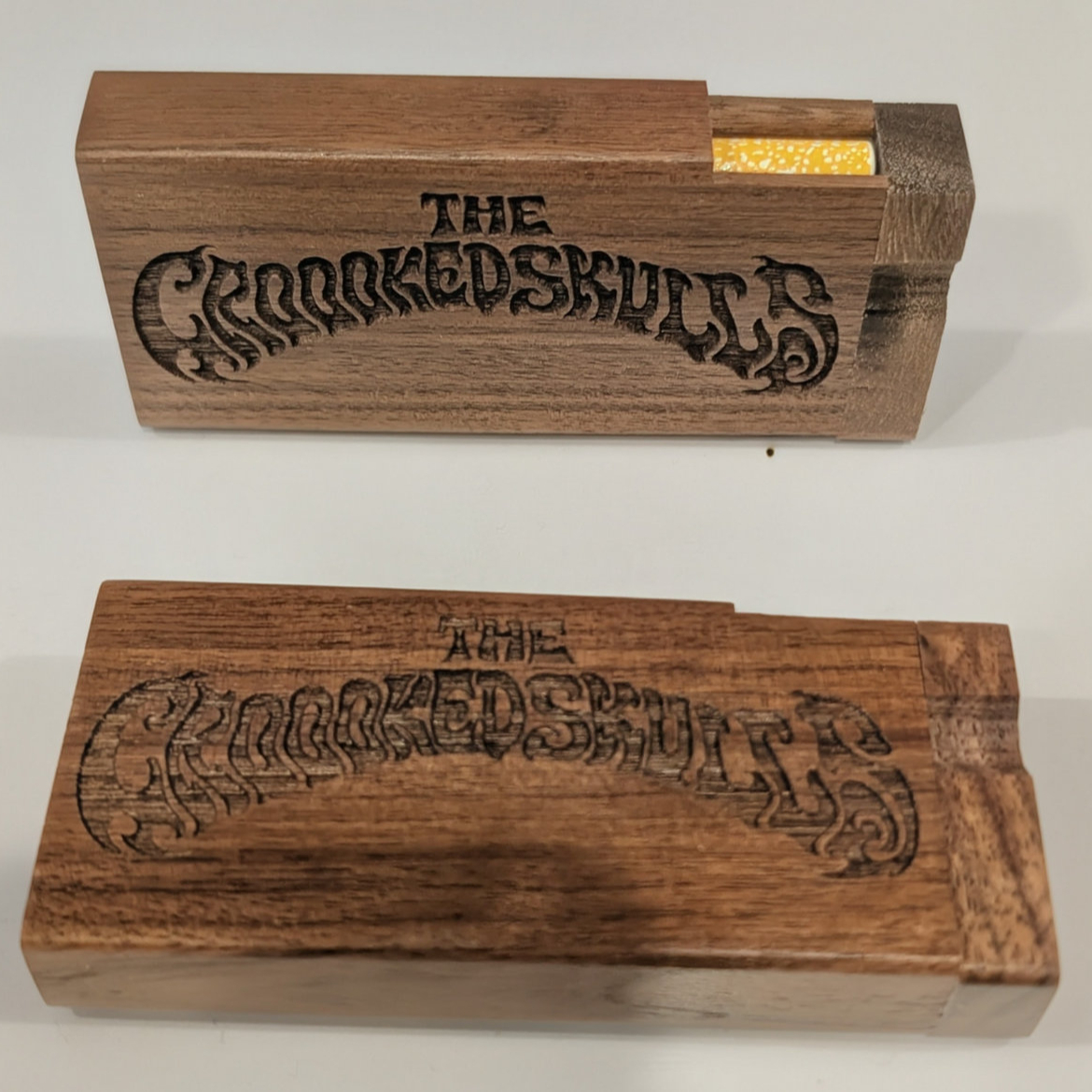The Crooked Skulls - handmade in the USA etched Dugout