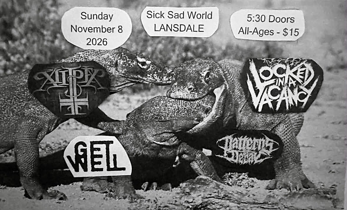 Last show of the year? 11/8 in Lansdale