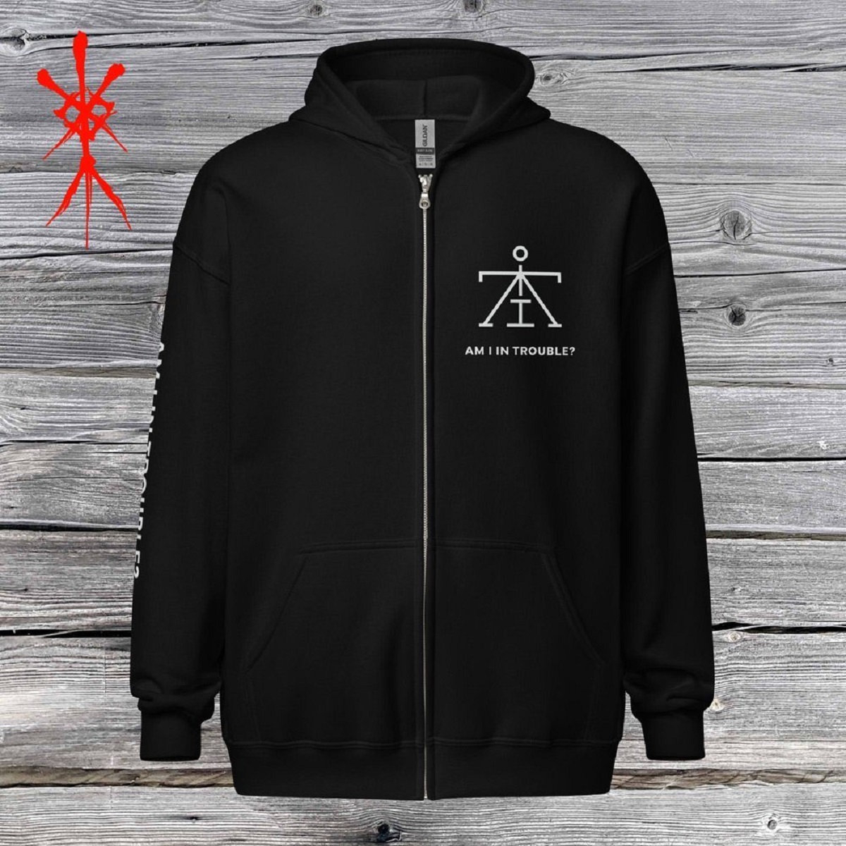 Am I In Trouble? / Bölverk Collective - Zip Hoodie