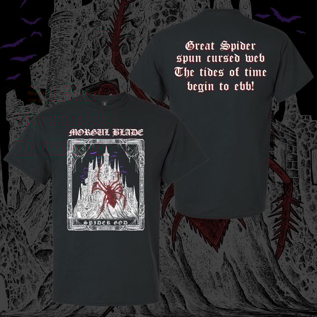 SPIDER GOD black tee shirt